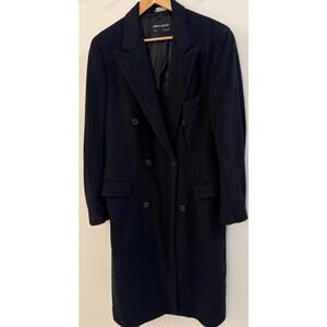 Pierre Cardin Women’s Black Wool Long Overcoat